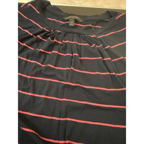 Banana Republic Striped Dress w/ Pockets-Sz XS Keyhole Detail, Drawstring Waist - Picture 3 of 6